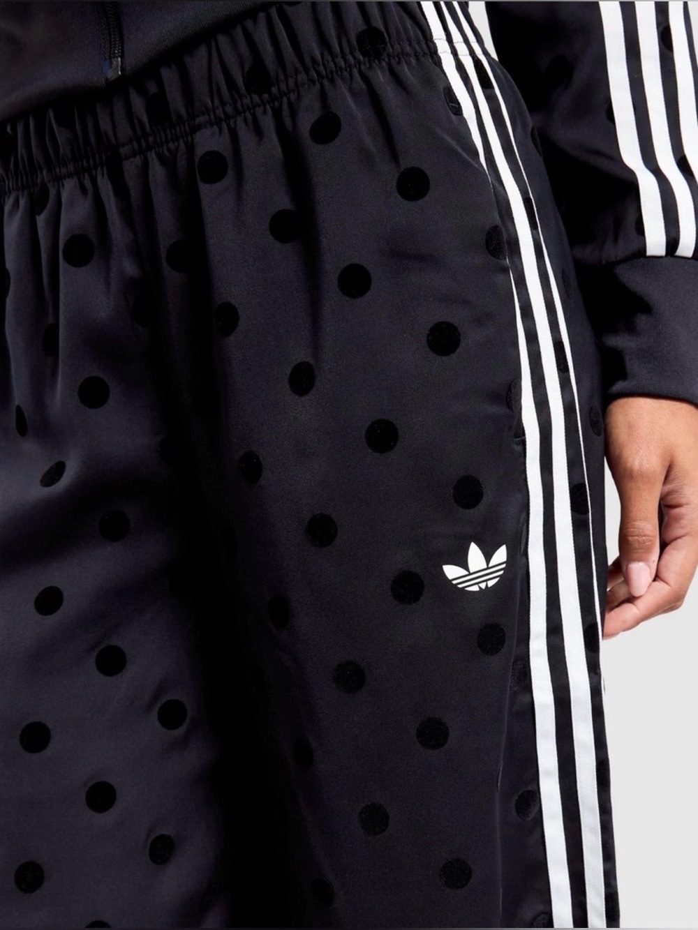 NWT adidas Polka Dot Firebird Wide leg Track Pants - Picture 4 of 15